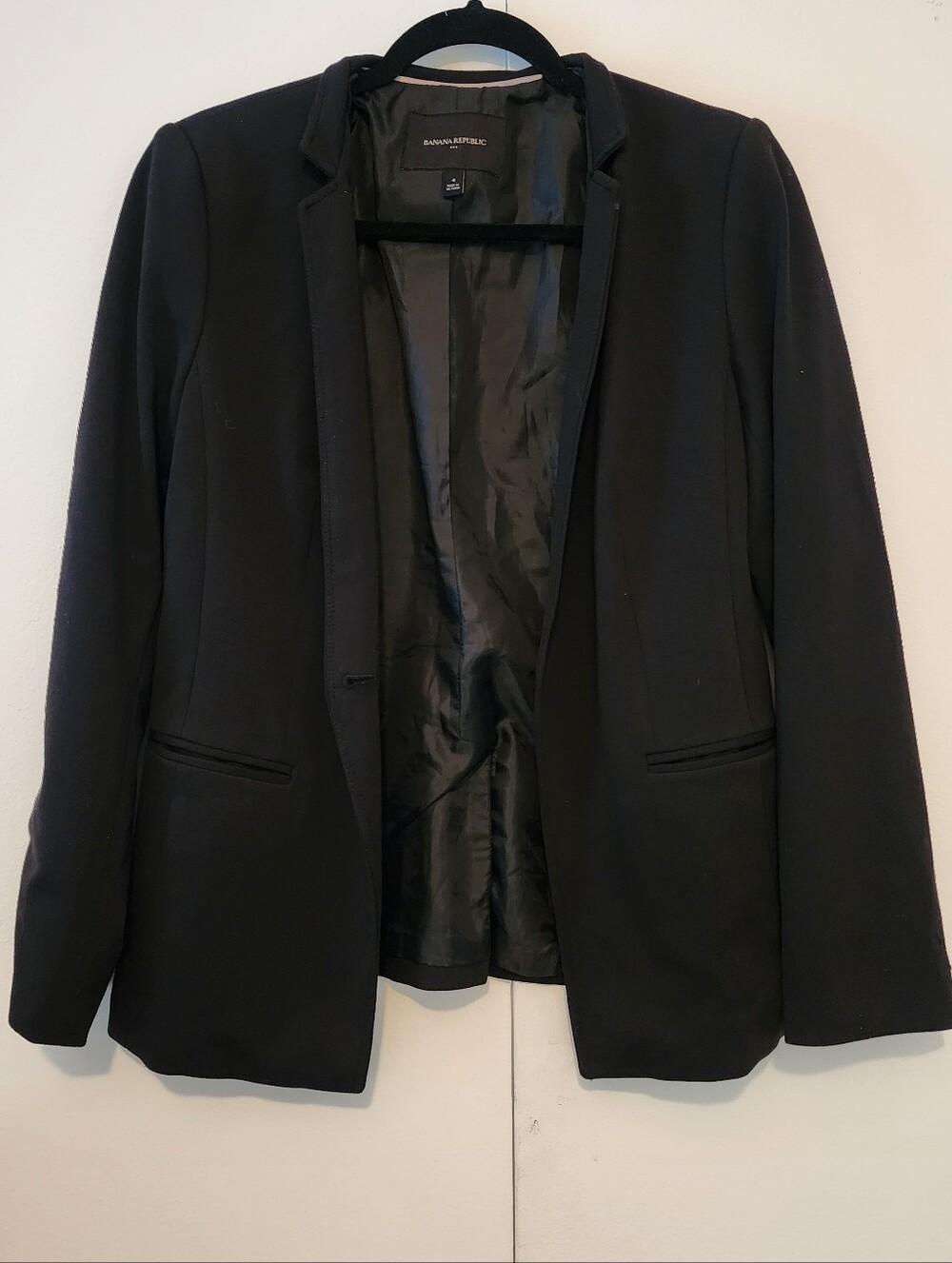 Banana Republic Black Open-Front Women's Blazer